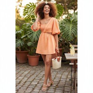 NWT SOVERE DELAY MINI DRESS - PAPAYA Size Small NWT